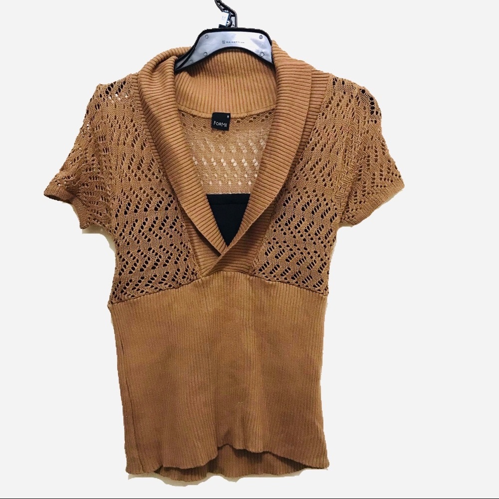 ForMe Hand-knitted Crochet Sweater Tank Top (M)
